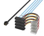 MiniSAS HD SFF-8643ת4SFF-8482����4P��Դ Ч����Ӳ��������