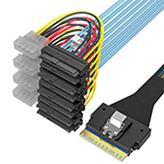 SlimSAS SFF 8654 8iתSAS 8SFF-8482+��4P ���п�Ӳ��������